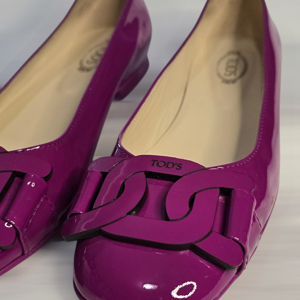 💎Tod's Women's Pink Patent Leather Ballet Flats💎 NEW WITHOUT BOX - Picture 6 of 13